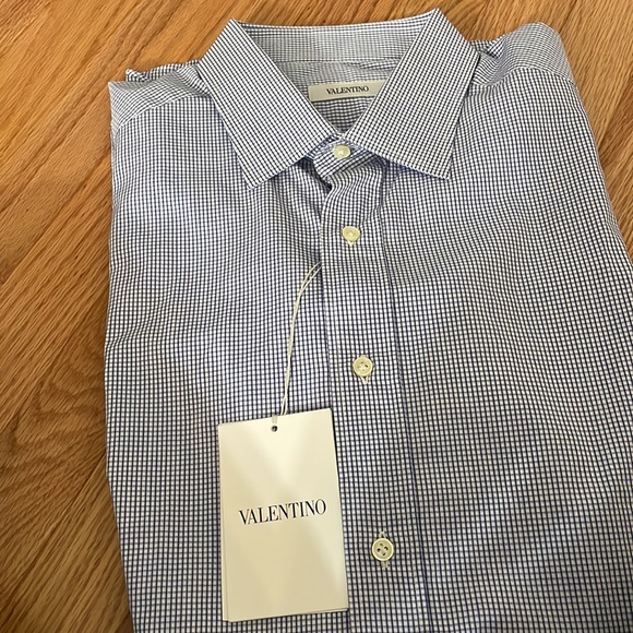 [Valentino] mens checkered button down - Picture 2 of 6